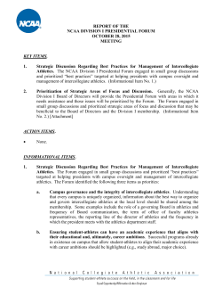 BOG October Meeting Report