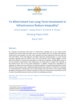 To What Extent Can Long-Term Investment in Infrastructure Reduce