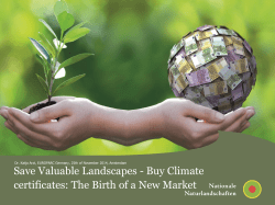 Save Valuable Landscapes - Buy Climate certificates