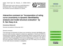 Interactive comment on &ldquo;Incorporation of rating curve uncertainty in