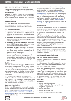 Just a Few Drinks - Alcohol Education Trust