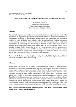 Re-constructing the Political Mindset of the Persian Gulf Security