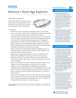 America`s Stone Age Explorers