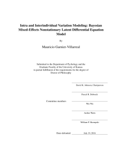 Intra and Interindividual Variation Modeling: Bayesian Mixed