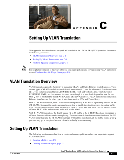 Setting Up VLAN Translation
