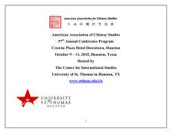 American Association of Chinese Studies - welcome