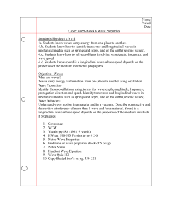 Name Period Date Cover Sheet-Block 6 Wave