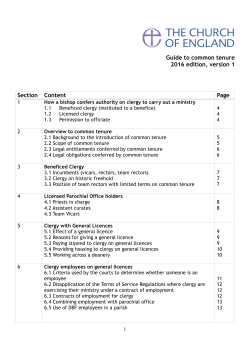 Common Tenure Guide 2016
