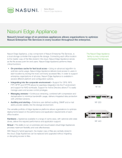 Nasuni Edge Appliance