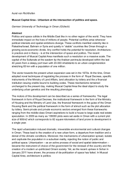 Aurel von Richthofen Muscat Capital Area - Urbanism at the