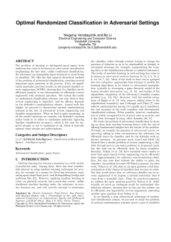 Optimal Randomized Classification in Adversarial Settings