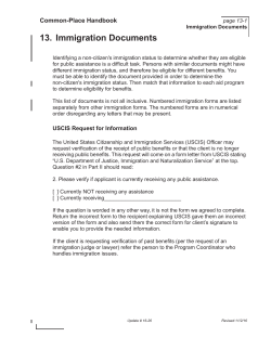13. Immigration Documents