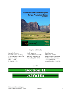 Chapter 18 Harvest - Western Colorado Insects
