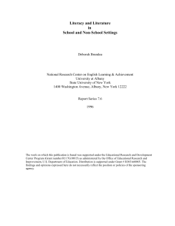 Literacy and Literature in School and Non