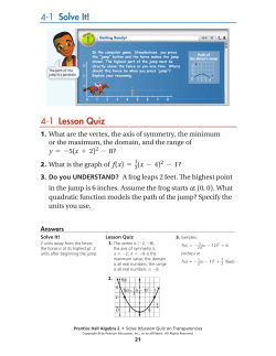 4-1 Lesson Quiz 4-1 Solve It!