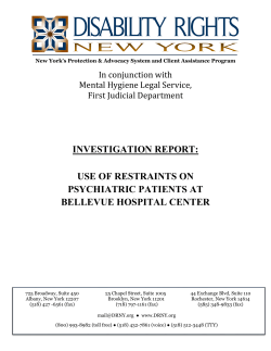use of restraints on psychiatric patients at bellevue hospital center