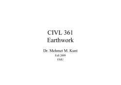 CIVL 361 Earthwork