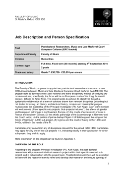 Job description and person specificationselection criteria