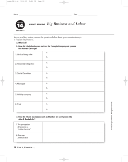 GUIDED READING Big Business and Labor
