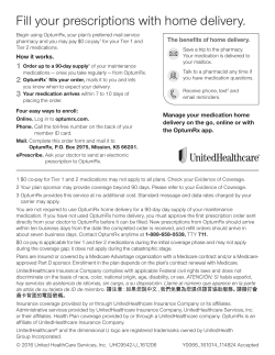 Prescription Mail Order Form OptumRx Home Delivery