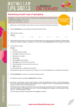 Lesson plan 3 (apologize)
