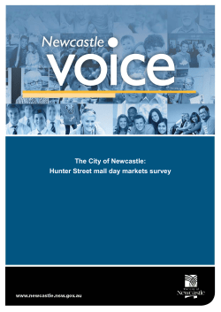 The City of Newcastle: Hunter Street mall day markets survey