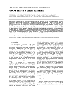 ARXPS analysis of silicon oxide films