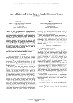 Improved Pedestrian Detection Based on Extended Histogram of