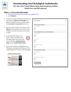 Instruction sheet - Georgina Public Library
