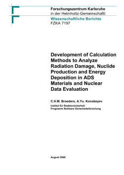 Development of Calculation Methods to Analyze Radiation Damage