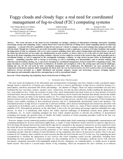 Foggy clouds and cloudy fogs: a real need for - CRAAX