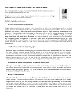 Oregon Circuit Court Judges Associaton testimony