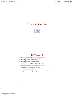 Voltage Divider Bias