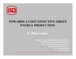 towards a cost effective green energy production