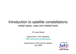 Introduction to satellite constellations - SaVi