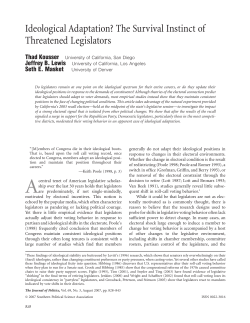 Ideological Adaptation? The Survival Instinct of Threatened Legislators