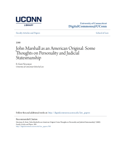 john marshall as an american original: some thoughts on personality