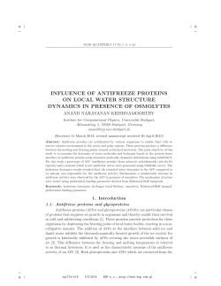 influence of antifreeze proteins on local water structure dynamics in