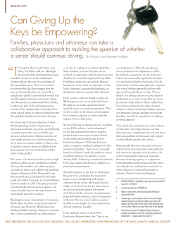 Can Giving Up the Keys be Empowering?