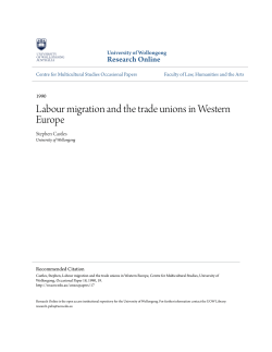 Labour migration and the trade unions in Western