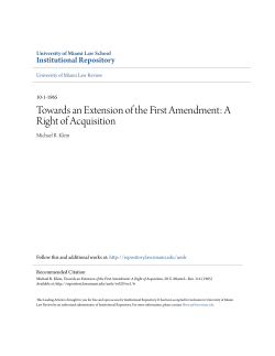 Towards an Extension of the First Amendment: A Right of Acquisition