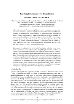 Text Simplification as Tree Transduction