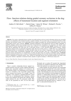 Flow&ndash;function relations during graded coronary occlusions in the dog