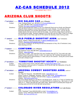 az cas schedule - Arizona Cowboy Shooters Association Inc.