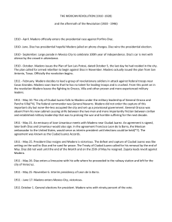 Mexican Revolution Timeline