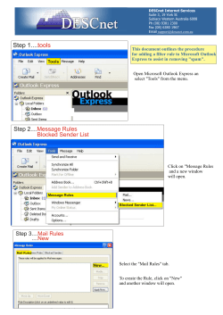 Spam configuration Outlook Express
