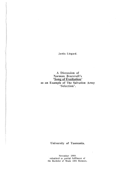A discussion of Norman Bearcroft`s `Song of Exultation` as an