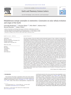 Molybdenum isotope anomalies in meteorites