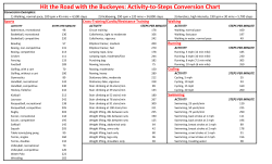 Hit the Road with the Buckeyes: Activity-to-Steps Conversion