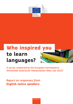 Who inspired you to learn languages?